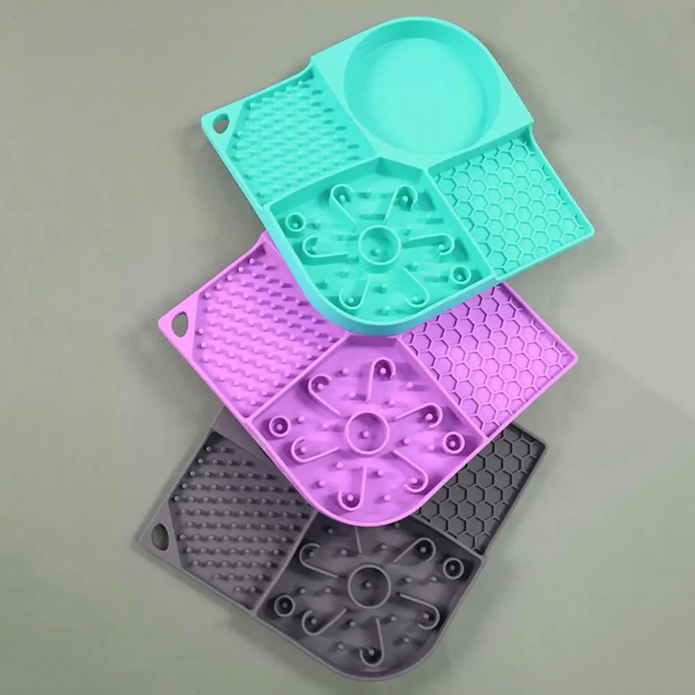 Food Mat Bowl Easy to Clean Cat Licking Mat No Odor Anxiety Relief Practical Medium Small Dogs Silicone Licking Mat Bowl