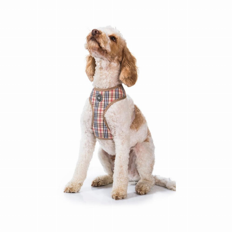 Brown Tartan Dog Harness