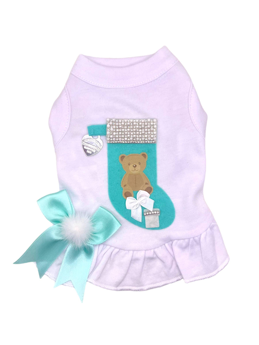 Sniffany Bear Stocking Dress- Dog Dress