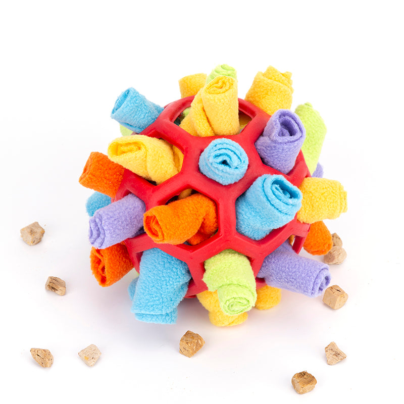 Pet Dog Sniff & Snack Puzzle Ball Train'n'Treat Snuffle Ball Canine Enrichment Nose Pad Toys