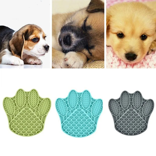 New Pet Dog Feeding Slow Food Bowl Claw-shaped Dispensing Mat Feed Plate Silicone Dog Lick Pad Bite Resistance Training Plate