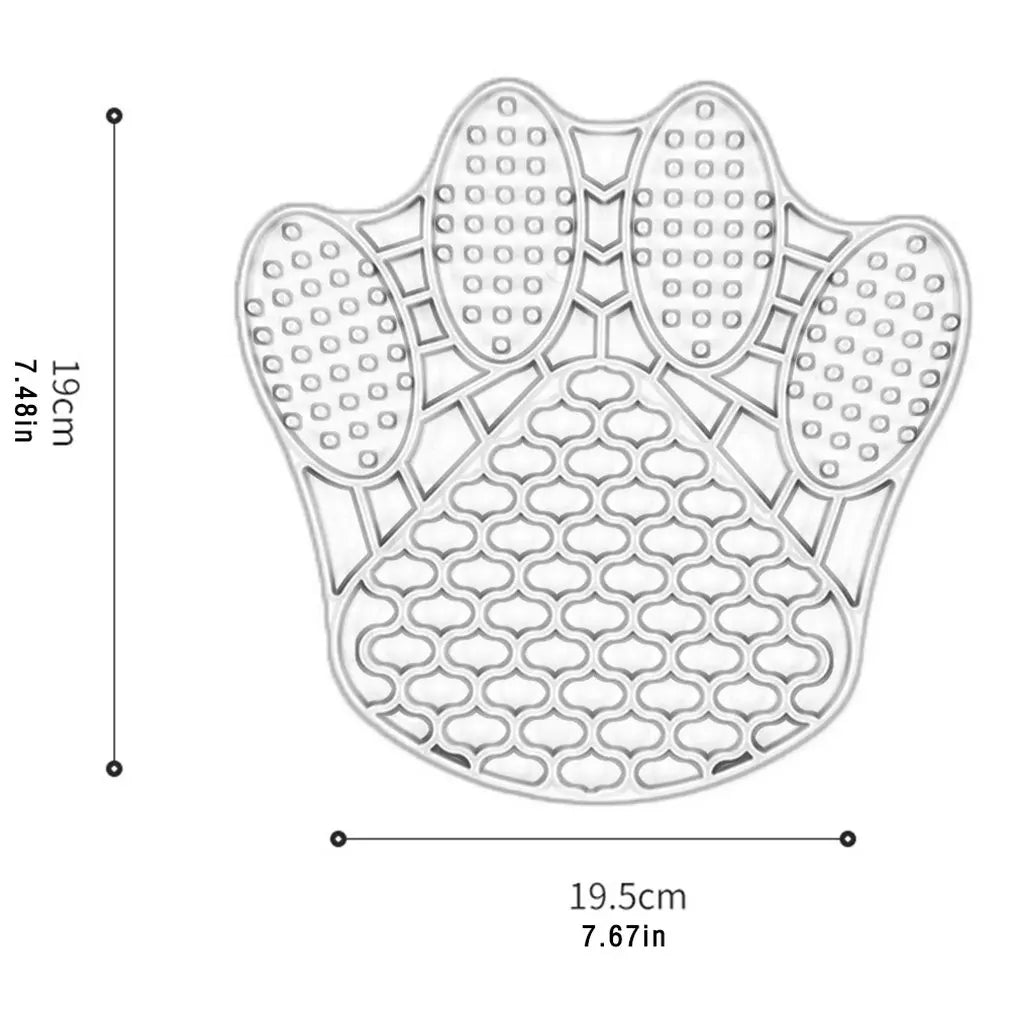 New Pet Dog Feeding Slow Food Bowl Claw-shaped Dispensing Mat Feed Plate Silicone Dog Lick Pad Bite Resistance Training Plate