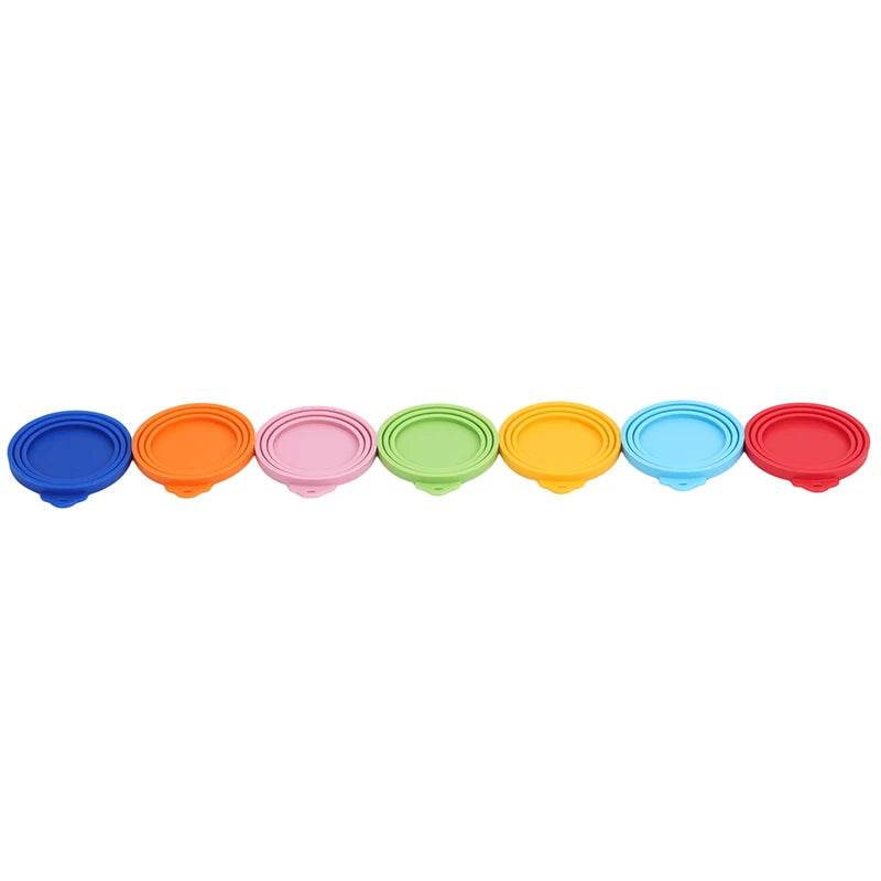 3 In 1 Reusable Pet Food Can Cover Silicone Dogs Cats Storage Tin Cap Lid Seal Cover Pet Supplies Suitable For 65mm 75mm 85mm