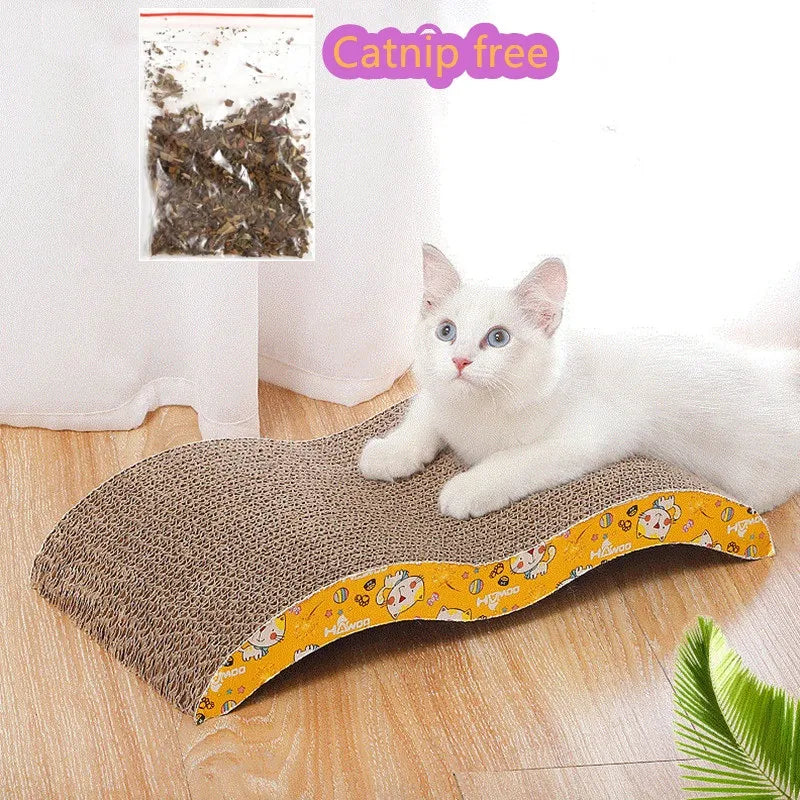 M-Shape Quality Corrugated Paper Cat Scratch Guards Pet Scratching Claw Scraper Cat Products Scratcher Pet Furniture+Free Catnip