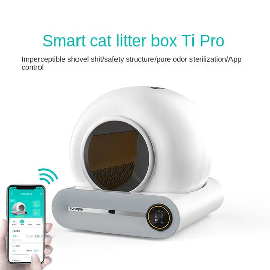 Tonepie Smart Cat Litter Box Automatic Cat Toilet Fully Enclosed Electric Cat Self Cleaning Litter Box Caixa Areia Gato Fechada