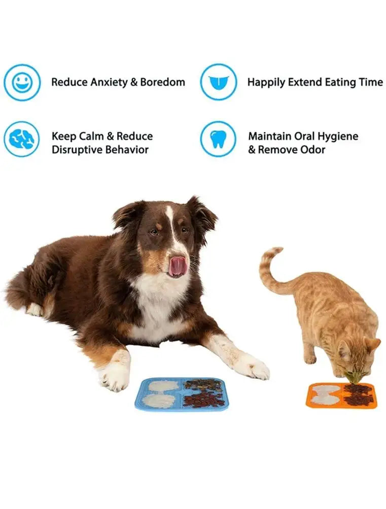 Silicone Dog Lick Mat for Dogs Pet Slow Food Plate Dog Bathing Distraction Silicone Dog Sucker Food Training Pet Feeder Supplies