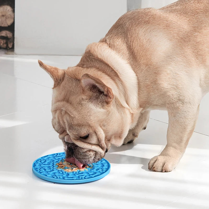 Mat for Pet Dogs Cats Slow Food Bowls with Suction Cup Feeding Food Bowl Silicone Dog Lick Pad Dog Slow Feeders Treat Dispensing