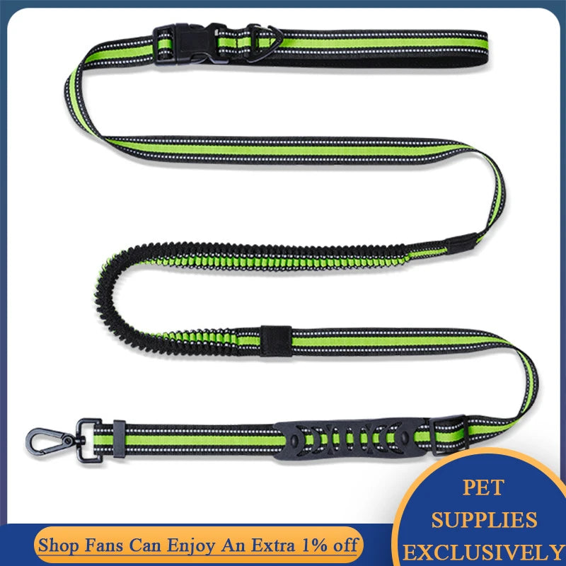 Hands Free Dog Leash Running Jogging Waist Belt Reflective Pet Chain Traction Rope Leads for Small Large Dogs Puppy Accessories