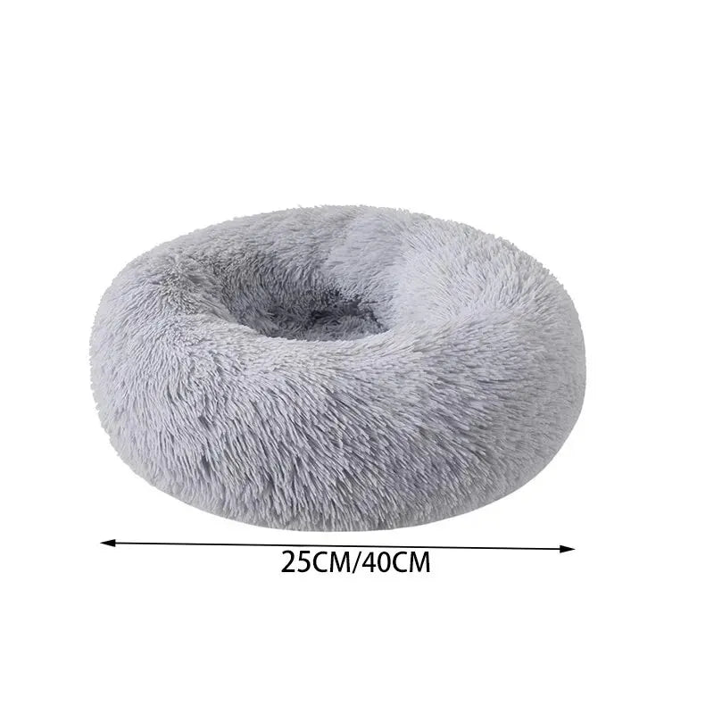 Cat Nest Round Soft Shaggy Mat Indoor Dog Cat Bed Pet Supplies Removable Machine Washable Pillow Bed for Small Pets