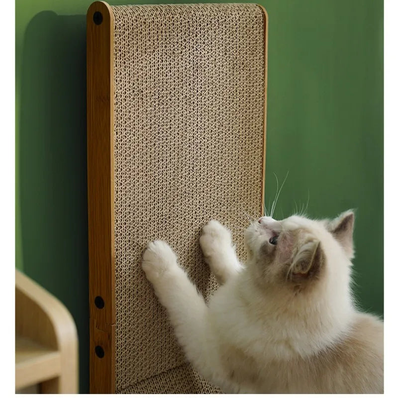 Pet Cat Scratching Board L-shaped Mat Scraper Claw abreaction Toy Corrugated paper Equipment Kitten Product Furniture Protector