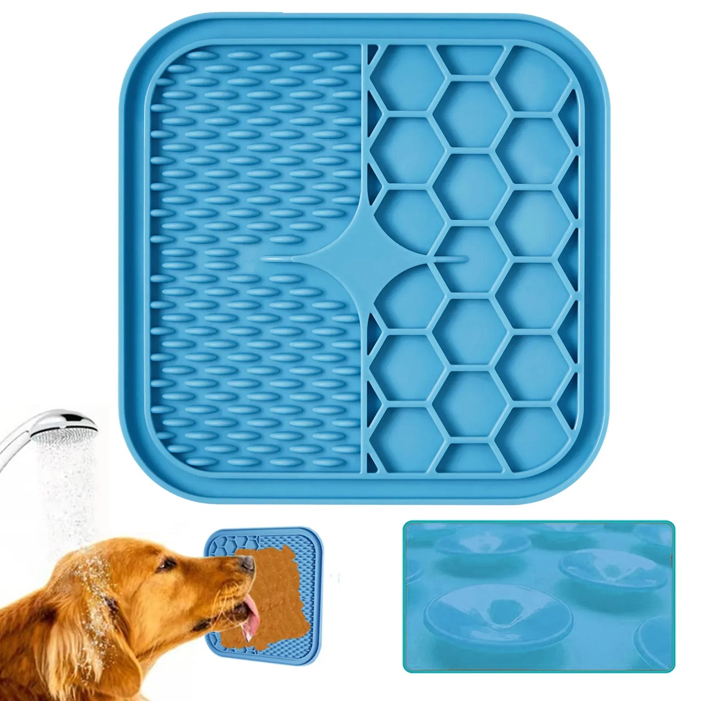 Silicone licking pad Pet Dog Lick Pad Bath Peanut Butter Slow Eating Licking Feeder Cats Lickmat Feeding Dog Lick Mat