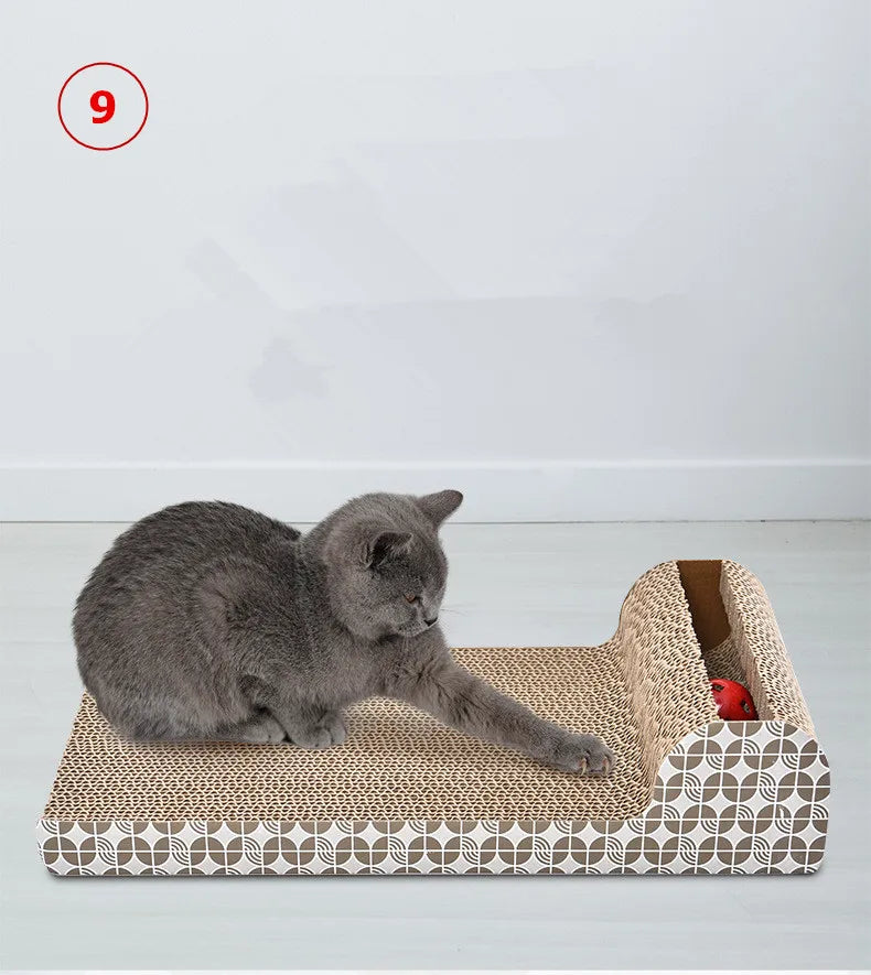 Cat Scratch Board Pad Grinding Nails Interactive Protecting Furniture Cat Toy Corrugated Large Size Catw Scratcher Toy Cardboard