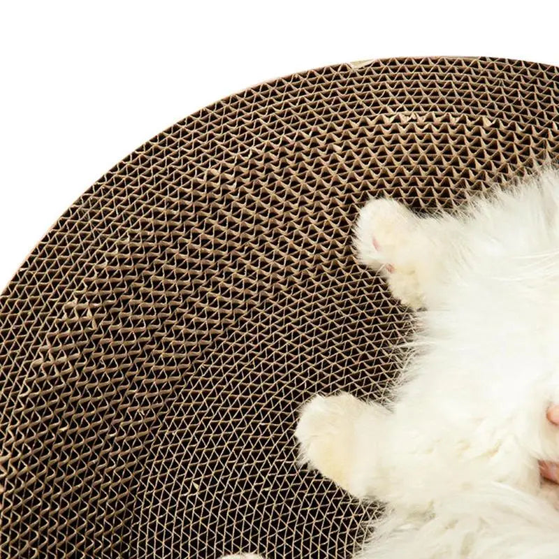 Cat Scratching Board Corrugated Cardboard Scratch Pad 2 in 1 Oval Cat Scratch Pad Nest for Cat Grinding Claw Furniture Protector