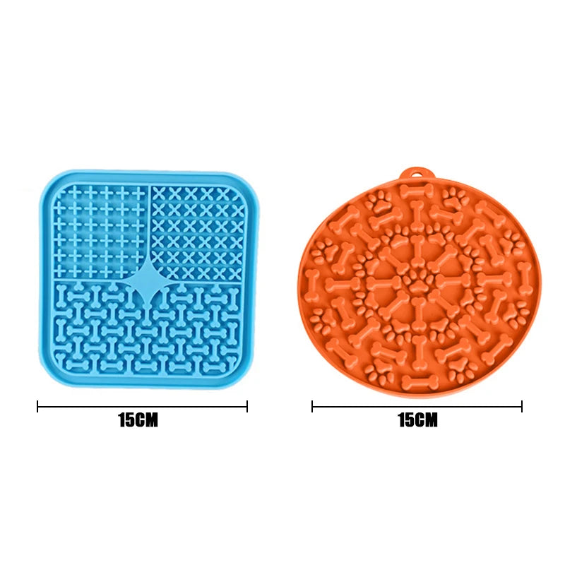 Mat for Pet Dogs Cats Slow Food Bowls with Suction Cup Feeding Food Bowl Silicone Dog Lick Pad Dog Slow Feeders Treat Dispensing