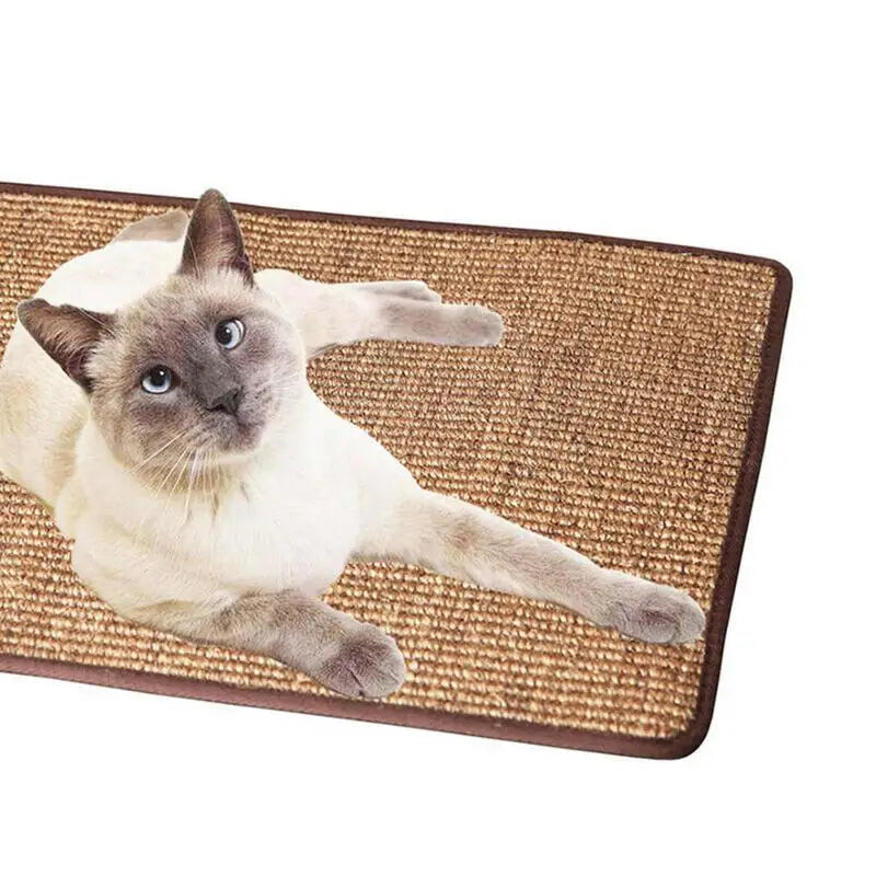 Cat Scratcher Pad Natural Sisal Mats Pet Scratching Board Cat Pad for Claws Stress Relief Durable Cat Scratch Pad for Kittens