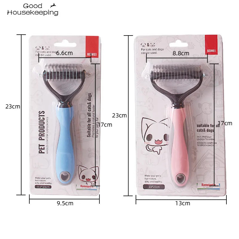 Pets Fur Knot Cutter Dog Grooming Shedding Tools Pet Cat Hair Removal Comb Brush Double sided Pet Products Suppliers