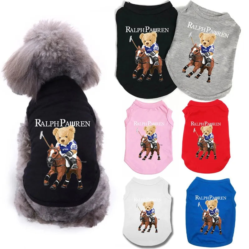 Summer Pet Dog Clothes Cute Bear Thin Dogs Vest Cotton Breathable Puppy For Small Medium Dogs Clothing Chihuahua French Bulldog