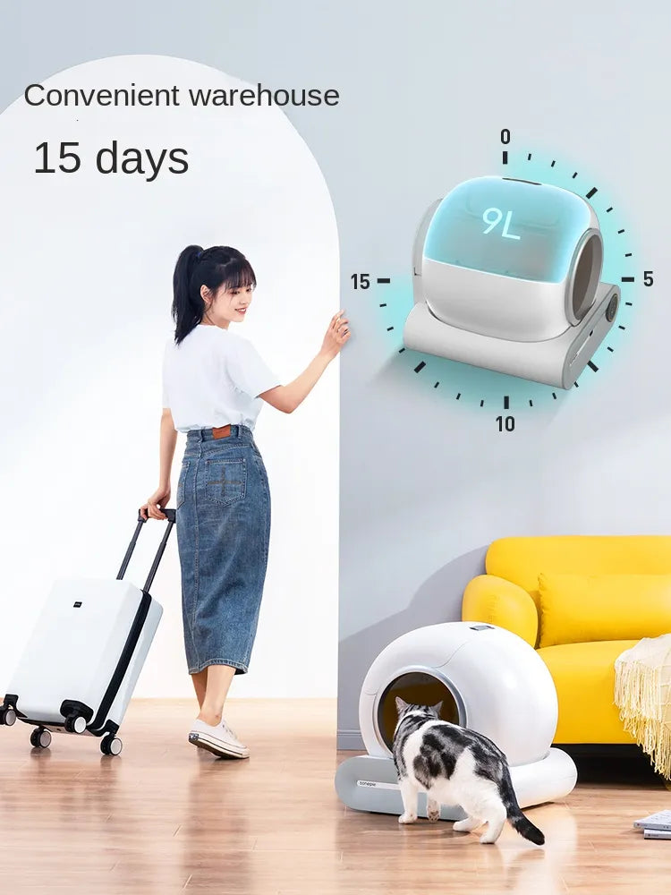 Tonepie Smart Cat Litter Box Automatic Cat Toilet Fully Enclosed Electric Cat Self Cleaning Litter Box Caixa Areia Gato Fechada