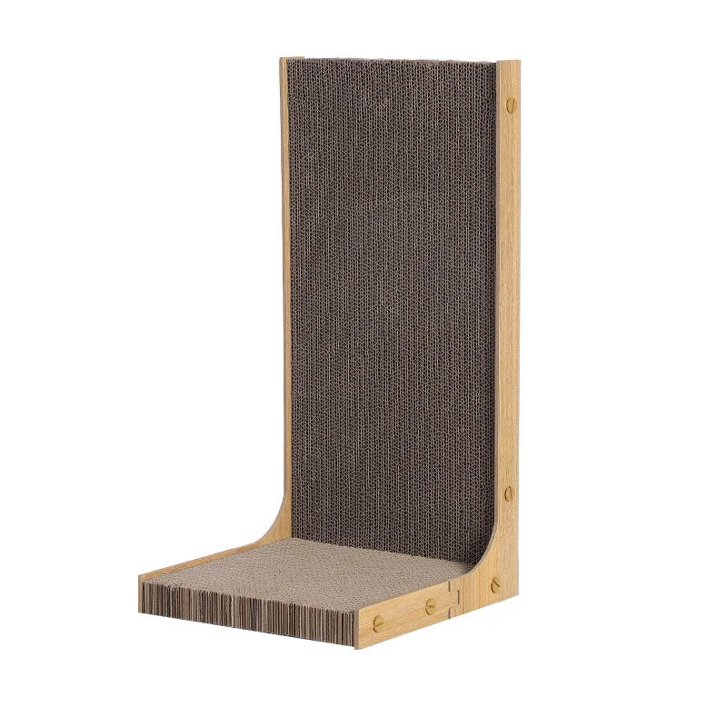 Cat Scratching Board L-shaped Detachable Corrugated Paper Cat Scraper Durable Cat Training Grinding Claw Toy Furniture Protector