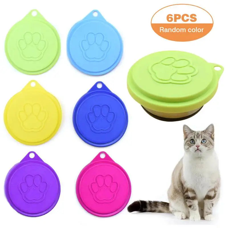 PCS Reusable Pet Food Can Cover Silicone Dogs Cats Storage Tin Cap Lid Seal Cover Pet Supplies Suitable For 75mm 88mm