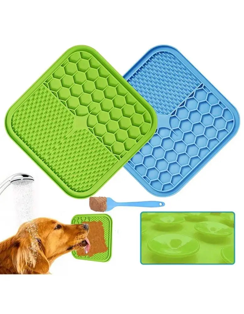 Silicone Dog Lick Mat for Dogs Pet Slow Food Plate Dog Bathing Distraction Silicone Dog Sucker Food Training Pet Feeder Supplies