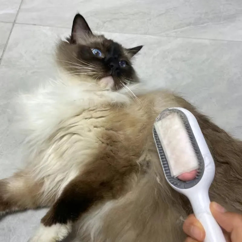 Double Sided Hair Removal Brushes for Cat Dog Pet Grooming Comb with Wipes Kitten Brush gato accesorios artículos para mascotas