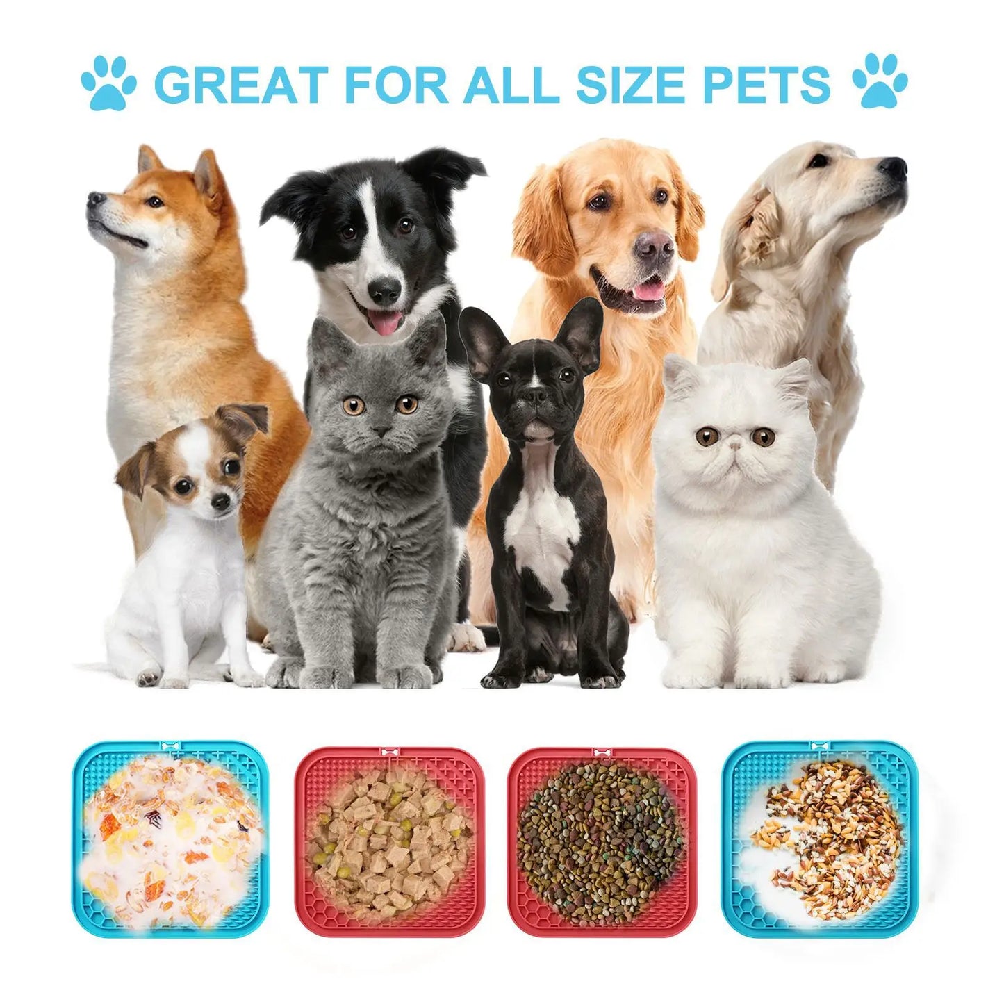 Licking Mats for Dogs and Cats Lick Mats with Suction Cups for Dog Anxiety Relief Cat Peanut Butter Lick Pad Dog Treat Mat