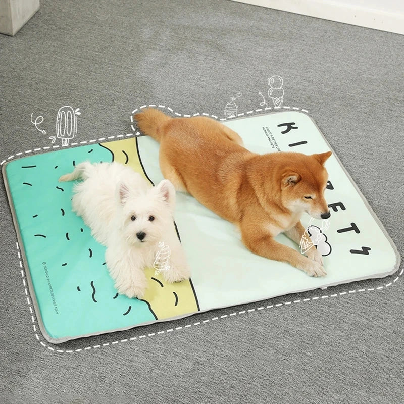 MADDEN Summer Cooling Pet Beds for Dogs Durable Scratch Resistant Waterproof Breathable Cat Mat Pad Sofa Pet Supplies