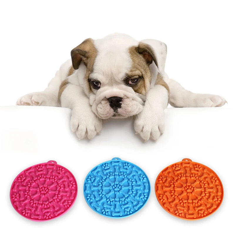 Mat for Pet Dogs Cats Slow Food Bowls with Suction Cup Feeding Food Bowl Silicone Dog Lick Pad Dog Slow Feeders Treat Dispensing