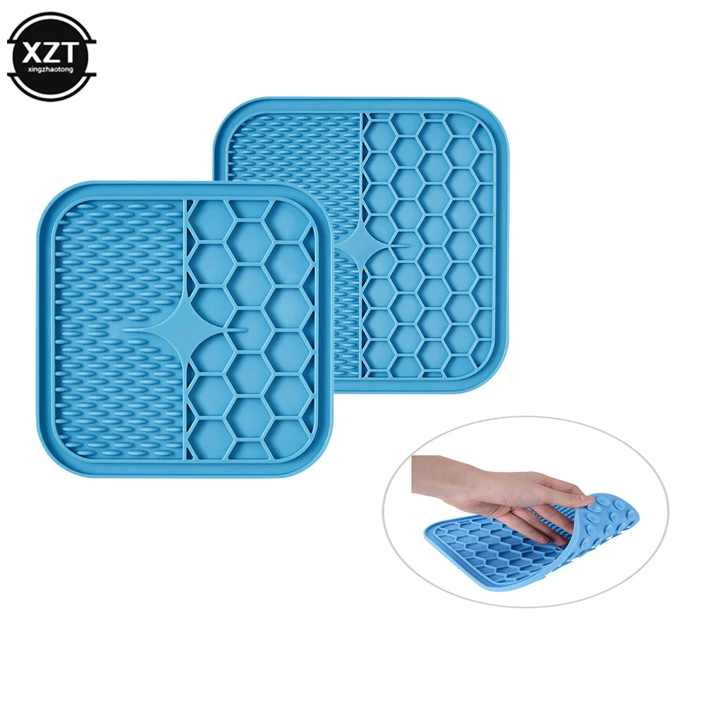 Pet Products Mat For Dogs Cats Slow Food Bowls With Suction Cup Feeding Food Silicone Lick Pad Dog Slow Feeders Treat Dispensing