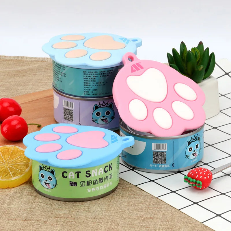 Silicone Canned Lid for Pet Food Canned Sealed Feeders for Puppy Cat Storage Top Cap Reusable Cover Health Pet Daily Supplies