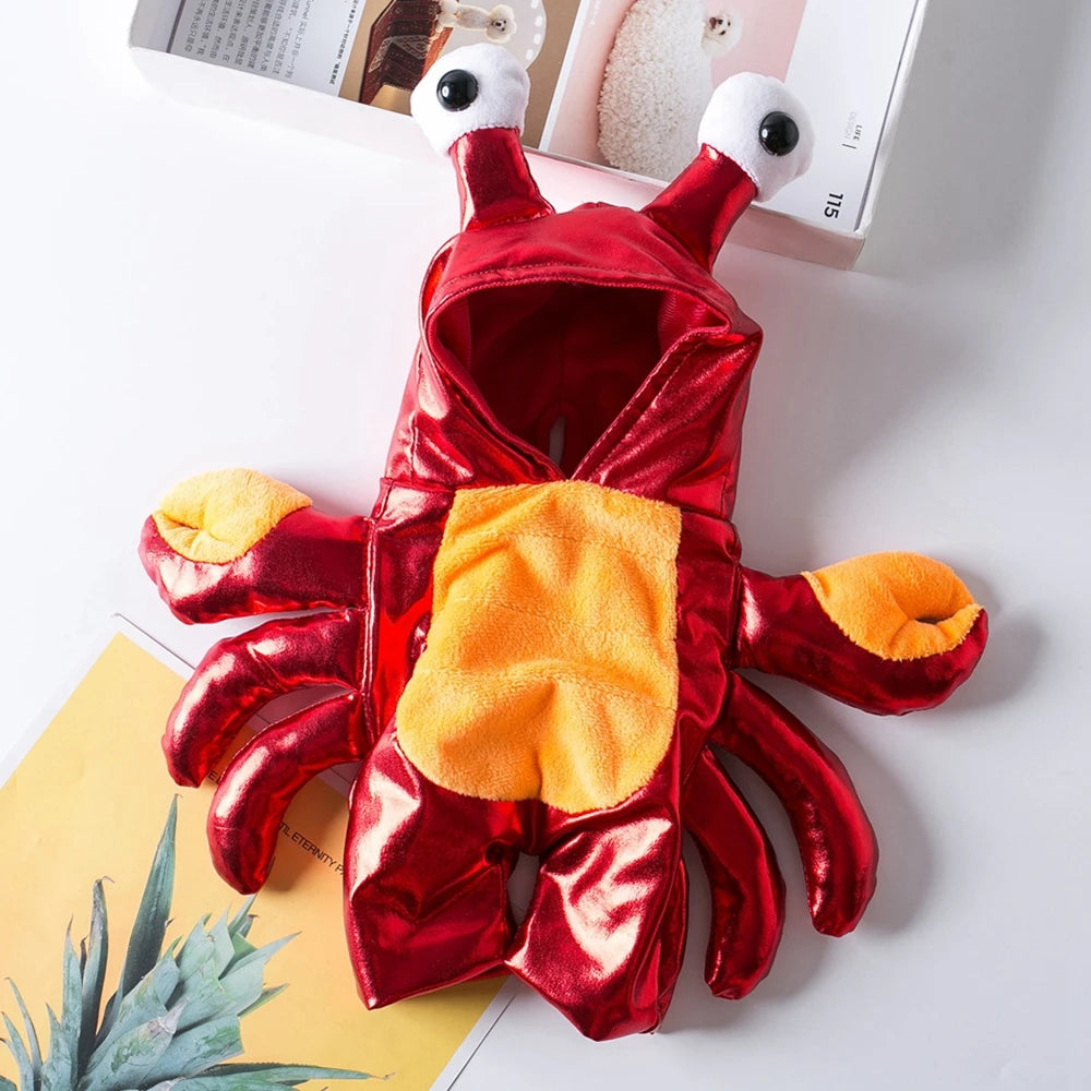 Funny Halloween Pet Dog Costumes Crab Suit Cosplay Clothes For Small Medium Dogs Cats Chihuahua Puppy Pet Dressing Up Clothing