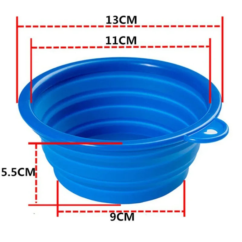 Dog Dish Collapsible Pet Indoor Outdoor Food Portable Water Bowls For Bowl With Travel Container Carabiner And Lid