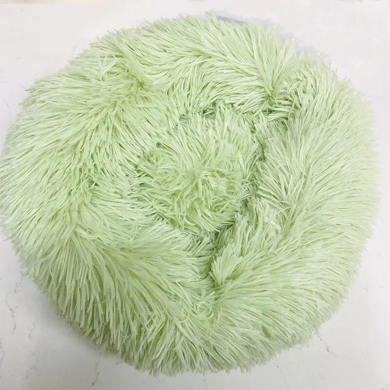 Cat Nest Round Soft Shaggy Mat Indoor Dog Cat Bed Pet Supplies Removable Machine Washable Pillow Bed for Small Pets