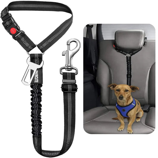 Two-in-one Dog Safety Belt Pet Car Safety Belt Can Be Adjusted for Pet Accessories of Cat and Dog Collar Dog Collar  Cat Collar