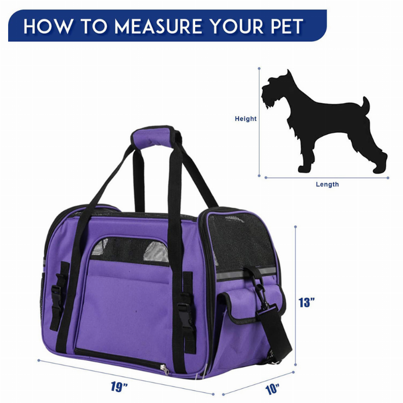 JESPET Soft-Sided Kennel Pet Carrier for Small Dogs, Cats, Puppy, Airline Approved Cat Carriers Dog Carrier Collapsible, Travel Handbag & Car Seat