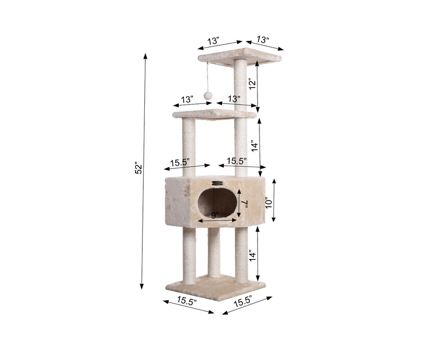Real Wood 3 Tier Cat Tree, Armarkat Scratch furniture A5201