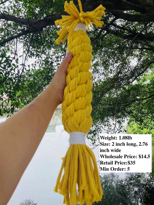 Handmade Jumbo Macrame Rope Candy for Big Dog, Sustainable
