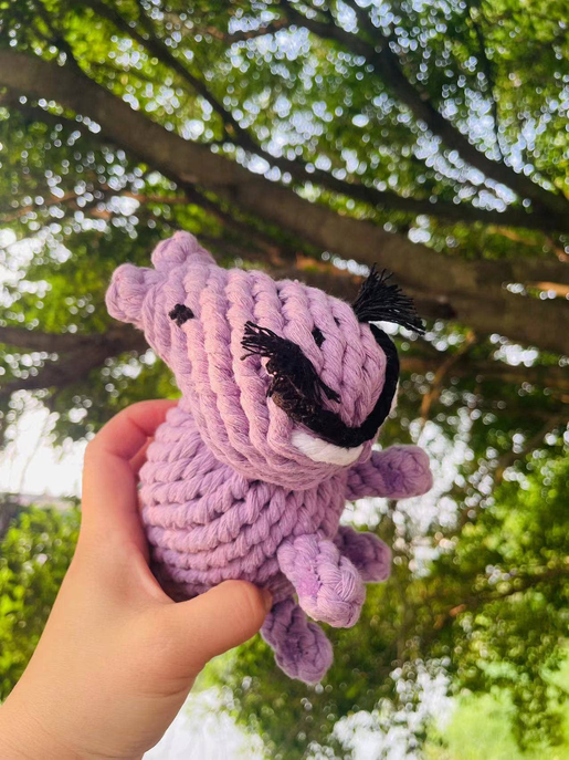 Handmade Sustainable Large Hippo Dog Rope Toys