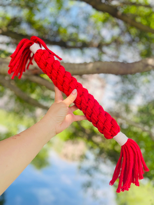 Large Red Handmade Macrame Candy Rope for Big Dogs (Copy)