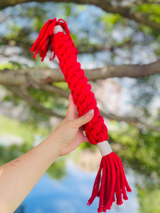 Large Red Handmade Macrame Candy Rope for Big Dogs (Copy)