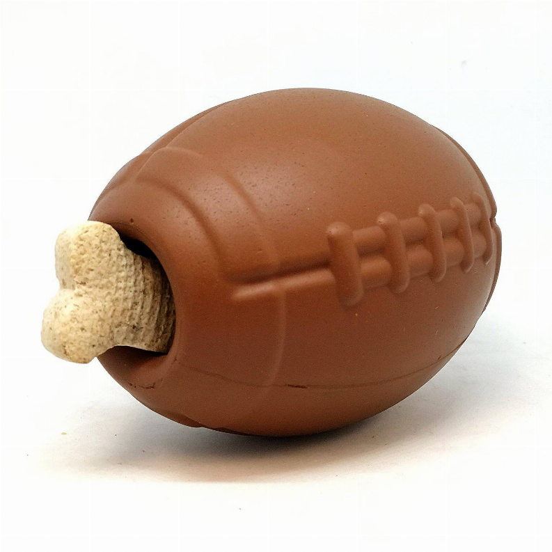 MKB Football Durable Rubber Chew Toy and Treat Dispenser